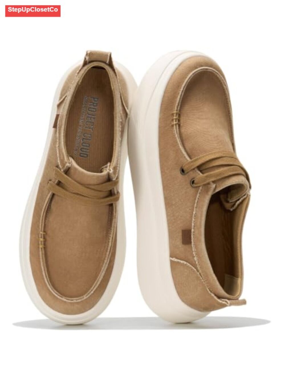 Platform Loafers for Women Slip On Sneakers Boat Shoe